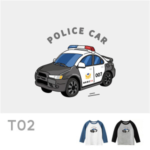 兒童｜KV獨家限定款｜台灣原創T長袖 T02警車