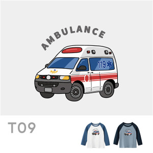 兒童｜KV獨家限定款｜台灣原創T長袖 T09救護車