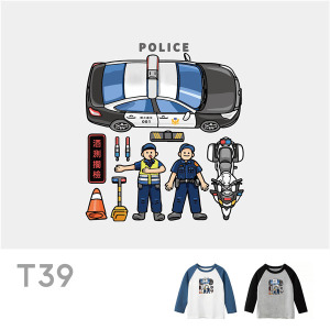 兒童｜KV獨家限定款｜台灣原創T長袖 T39交警隊