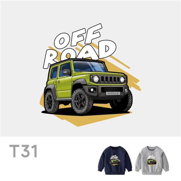 兒童｜KV獨家限定款｜台灣原創大學T長袖 T31輕越野車
