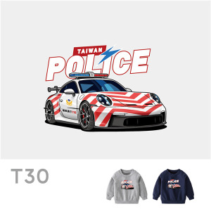 兒童｜KV獨家限定款｜台灣原創大學T長袖 T30超跑紅斑馬