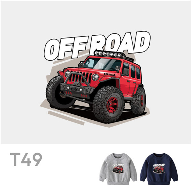 兒童｜KV獨家限定款｜台灣原創大學T長袖 T49吉普車