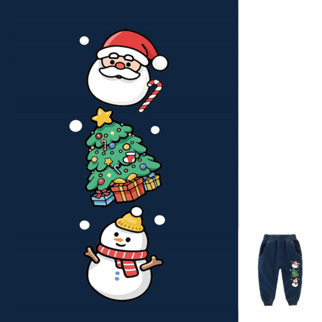 兒童｜KV獨家限定款｜聖誕台灣原創長褲 聖誕三拼