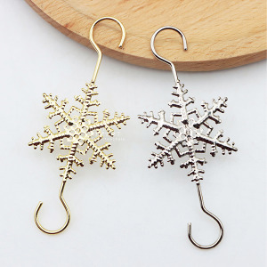 聖誕雪花造型裝飾掛勾 10入組