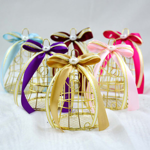 聖誕歐式鳥籠造型糖果收納盒