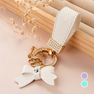 時尚蝴蝶結造型掛飾汽車鑰匙圈