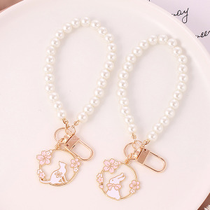 可愛圖案珍珠造型包包裝飾掛件