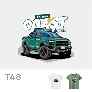 兒童｜KV獨家限定款｜台灣原創T短袖 T48皮卡海巡車