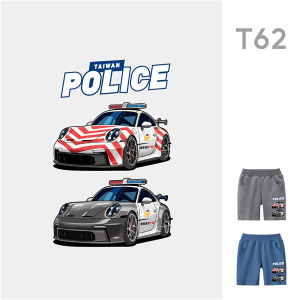 兒童｜KV獨家限定款｜台灣原創短褲 T62二拼超跑警