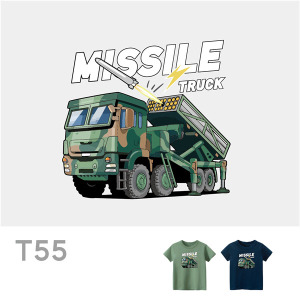 兒童｜KV獨家限定款｜台灣原創T短袖 T55火箭砲卡車