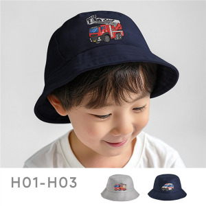 兒童｜KV獨家限定款｜台灣原創印花漁夫帽 消防系列