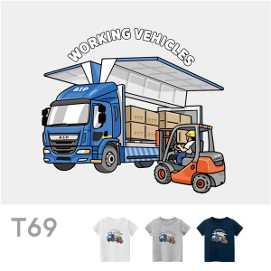 兒童｜KV獨家限定款｜台灣原創T短袖 T69鷗翼貨車
