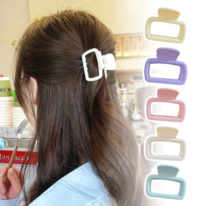 少女馬卡龍色方形鯊魚夾