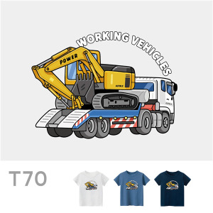 兒童｜KV獨家限定款｜台灣原創T短袖 T70載運怪手