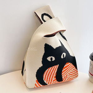 外出休閒百搭針織手提包