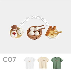 兒童｜KV獨家限定款｜台灣原創T短袖 C07中式早點