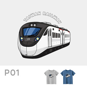 P01臺鐵正版授權火車T恤 兒童短袖 EMU3000新自強號