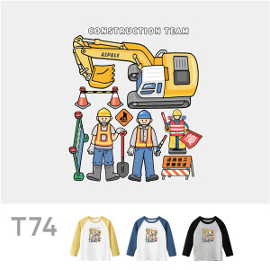 兒童｜KV獨家限定款｜台灣原創T長袖 T74施工隊