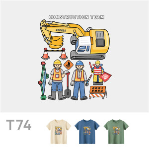 兒童｜KV獨家限定款｜台灣原創T短袖 T74施工隊
