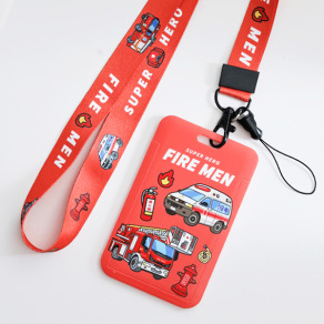 ｜KV獨家限定款｜台灣原創雙面證件卡套+掛繩組 消防
