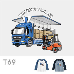 兒童｜KV獨家限定款｜台灣原創T長袖 T69鷗翼貨車