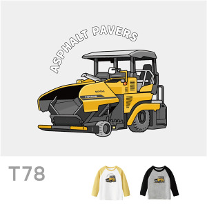 兒童｜KV獨家限定款｜台灣原創T長袖 T78瀝青鋪裝機