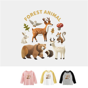 兒童｜KV獨家限定款｜台灣原創T長袖 森林動物