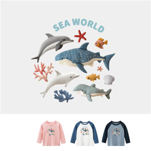 兒童｜KV獨家限定款｜台灣原創T長袖 海洋世界