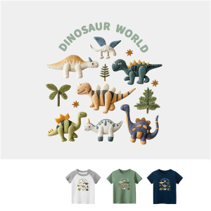 兒童｜KV獨家限定款｜台灣原創T短袖 恐龍世界