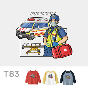 兒童｜KV獨家限定款｜台灣原創T長袖 T83救護員