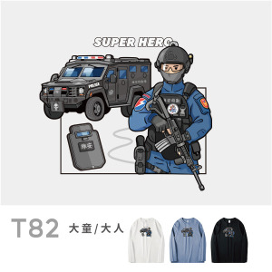 大童/大人｜KV獨家限定款｜台灣原創大人長袖 T82維安特勤