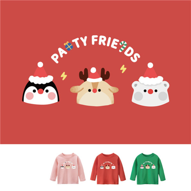 兒童｜KV獨家限定款｜聖誕台灣原創T長袖 B派對好朋友