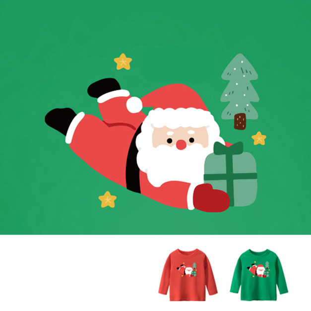 兒童｜KV獨家限定款｜聖誕台灣原創T長袖 老公公送禮物