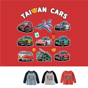 兒童｜KV獨家限定款｜新年台灣原創T長袖 B新年九宮格