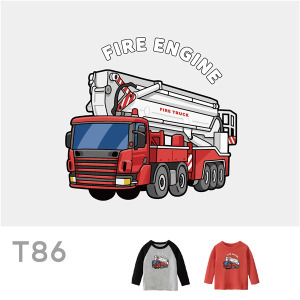 兒童｜KV獨家限定款｜台灣原創T長袖 T86巨型雲梯車
