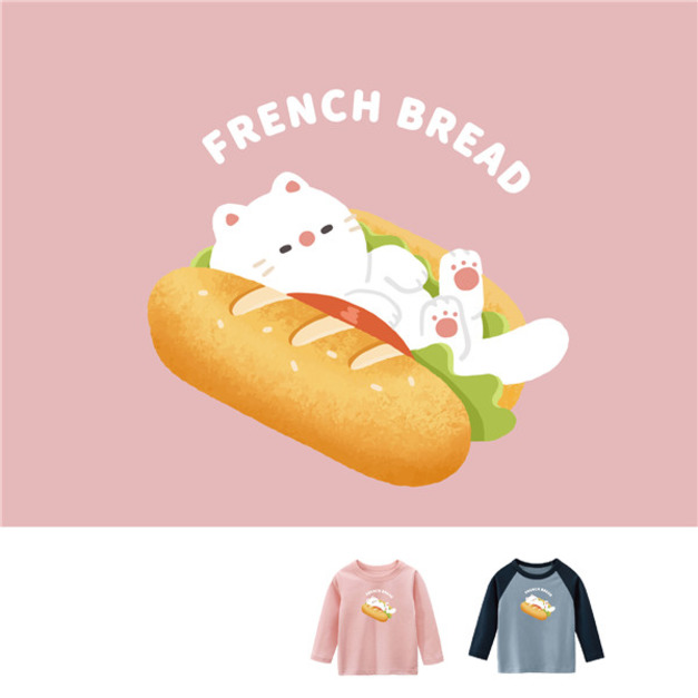 兒童｜KV獨家限定款｜台灣原創T長袖 軟法貓