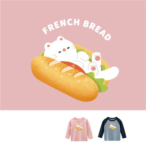 兒童｜KV獨家限定款｜台灣原創T長袖 軟法貓