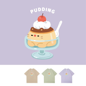 大童/大人｜KV獨家限定款｜台灣原創T短袖 布丁貓