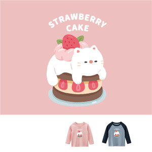 兒童｜KV獨家限定款｜台灣原創T長袖 蛋糕貓