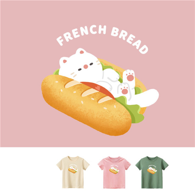 兒童｜KV獨家限定款｜台灣原創T短袖 軟法貓