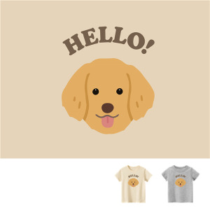 兒童｜KV獨家限定款｜台灣原創T短袖 D23黃金獵犬