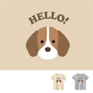 兒童｜KV獨家限定款｜台灣原創T短袖 D16米格魯