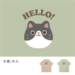 大童/大人｜KV獨家限定款｜台灣原創T短袖 D30賓士貓