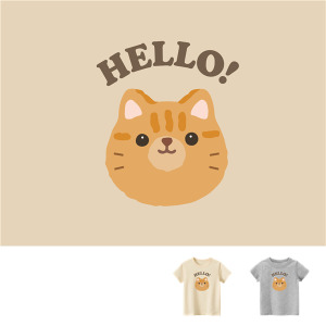 兒童｜KV獨家限定款｜台灣原創T短袖 D36橘貓