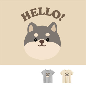 兒童｜KV獨家限定款｜台灣原創T短袖 D02黑柴犬