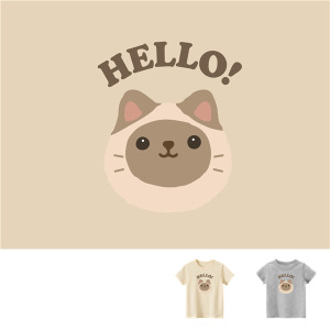 兒童｜KV獨家限定款｜台灣原創T短袖 D32暹羅貓