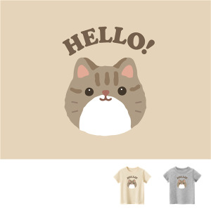 兒童｜KV獨家限定款｜台灣原創T短袖 D34虎斑貓