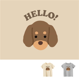 兒童｜KV獨家限定款｜台灣原創T短袖 D08咖啡臘腸