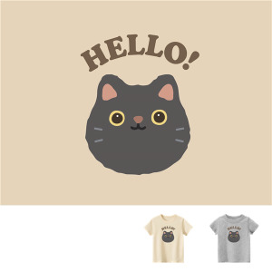 兒童｜KV獨家限定款｜台灣原創T短袖 D33黑貓