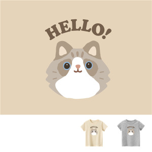 兒童｜KV獨家限定款｜台灣原創T短袖 D39布偶貓